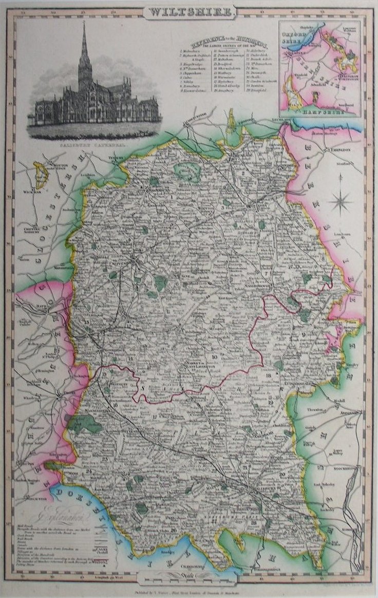 Map of Wiltshire - Pigot